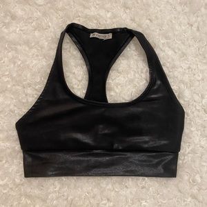 Shiny Racerback Sports Bra